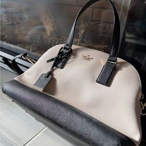 Kate Spade Black and Cream Women's Handbag